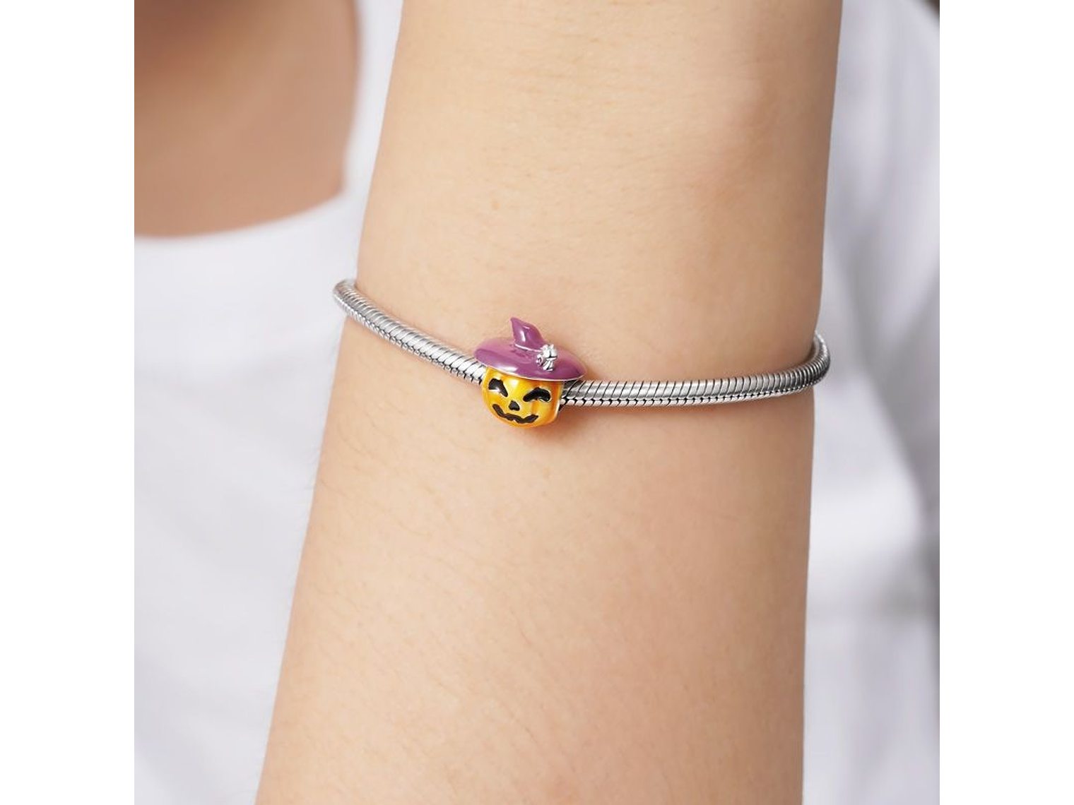 Charm Dije Plata 925 Calabaza Sobrero 3