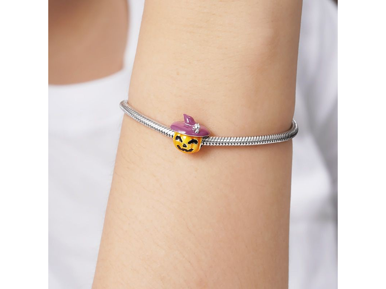 Charm Dije Plata 925 Calabaza Sobrero 3