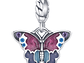 Charm Dije Plata 925 Mariposa Multicolor - Miniatura 1