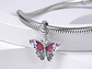 Charm Dije Plata 925 Mariposa Multicolor - Miniatura 2