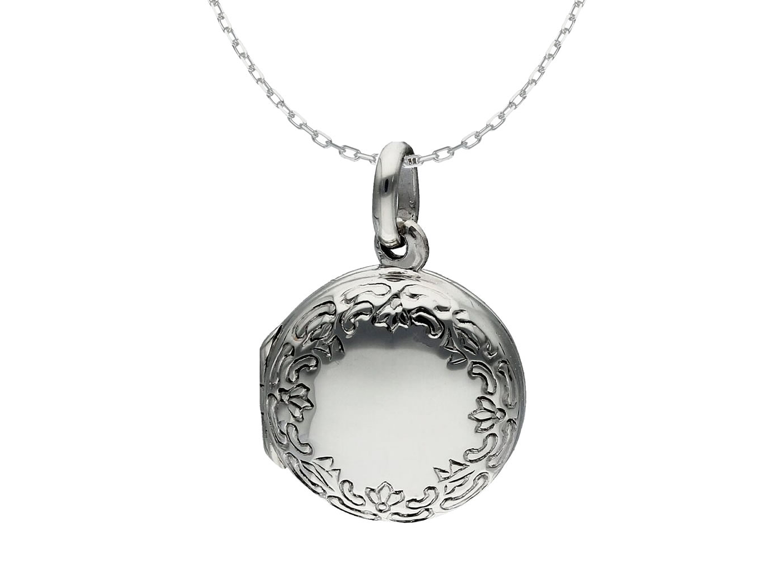 Collar Relicario Plata 925 Circular 1