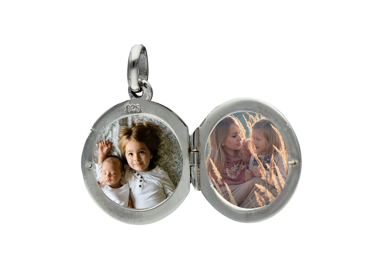 Collar Relicario Plata 925 Circular 3