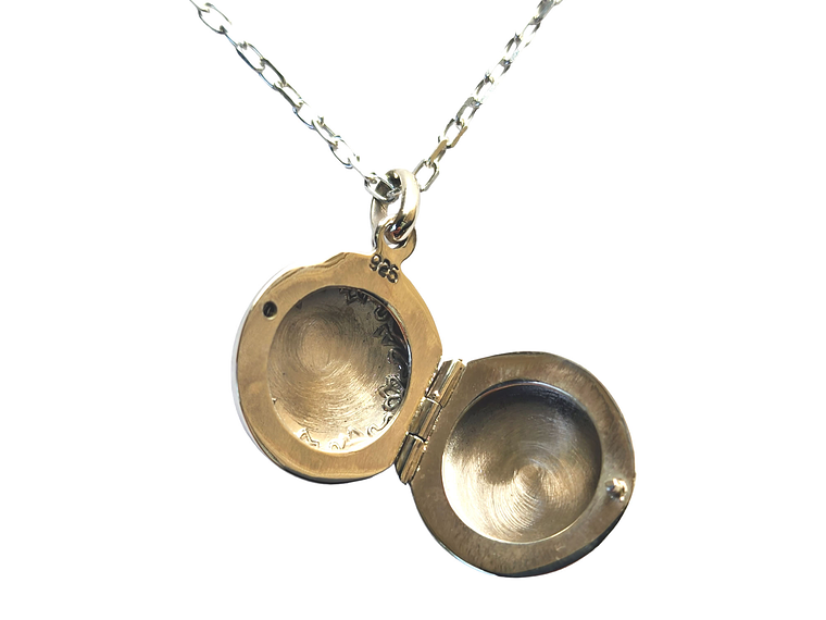 Collar Relicario Plata 925 Circular 4