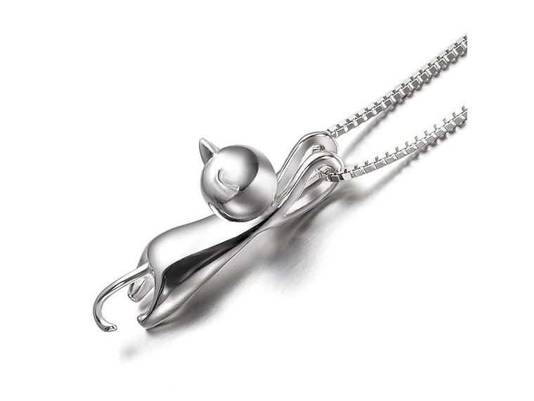 Collar Gato Golgante Plateado 2