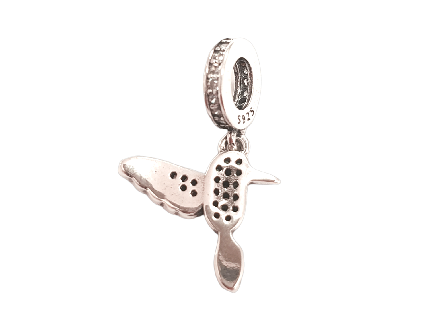 Charm Dije Plata 925 Colibri Picaflor Una Cara 2
