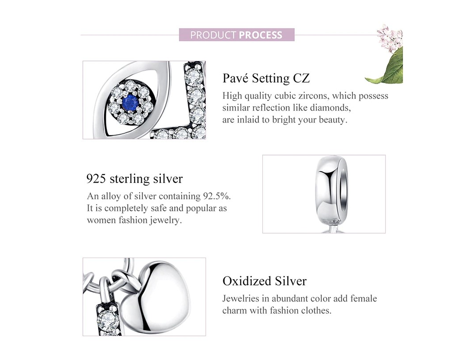 Charm Dije Plata 925 Cruz Ojo Turco 4