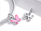 Charm Dije Plata 925 Mariposa Rosada - Miniatura 2