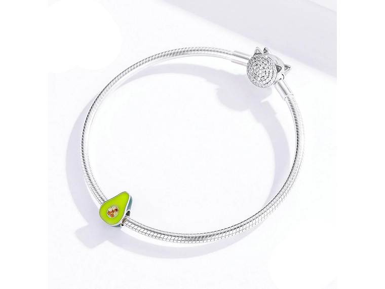 Charm Dije Plata 925 Palta Aguacate 3