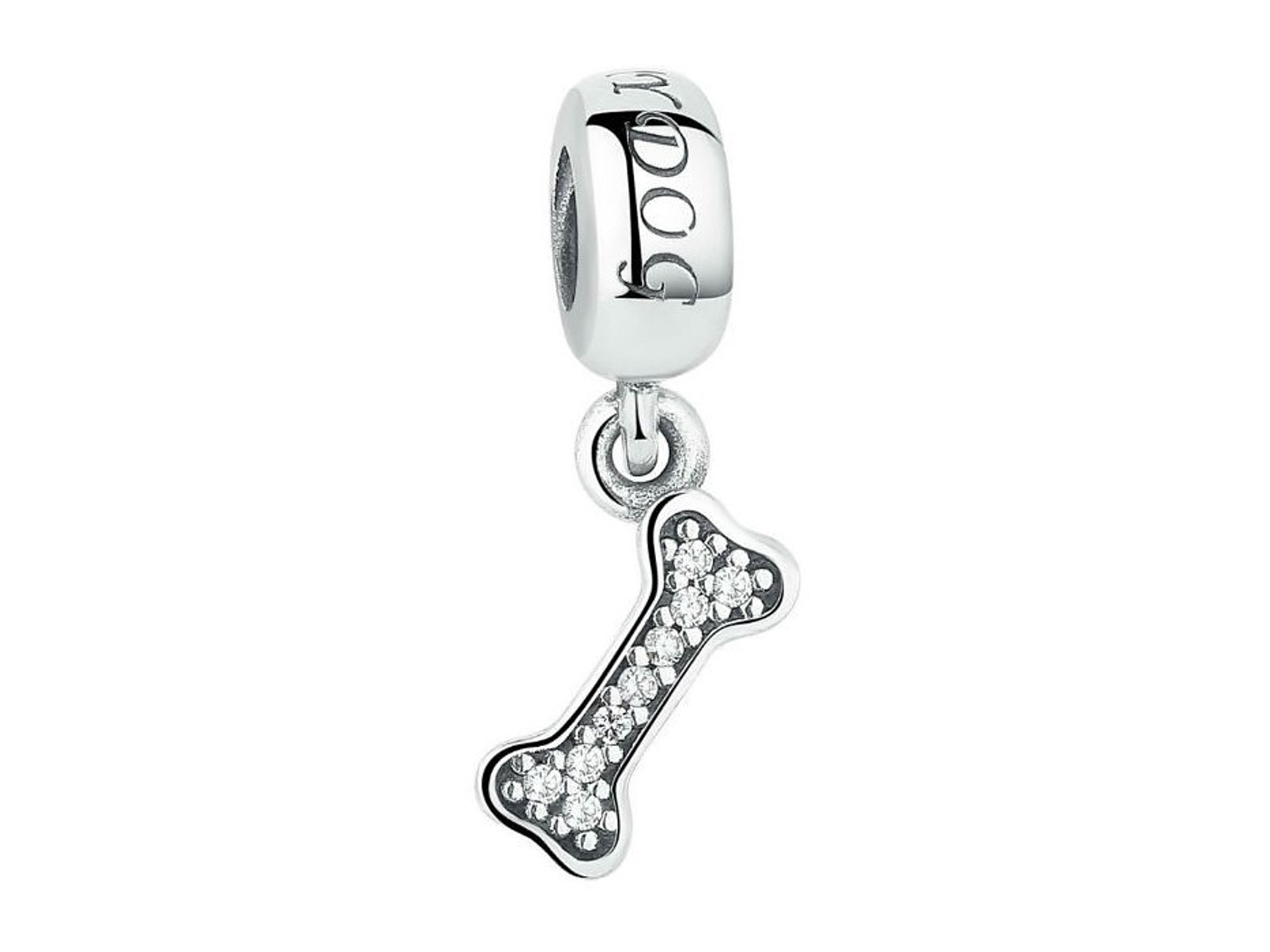 Charm Dije Plata 925 Colgante Hueso Mascota 1