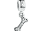 Charm Dije Plata 925 Colgante Hueso Mascota - Miniatura 1