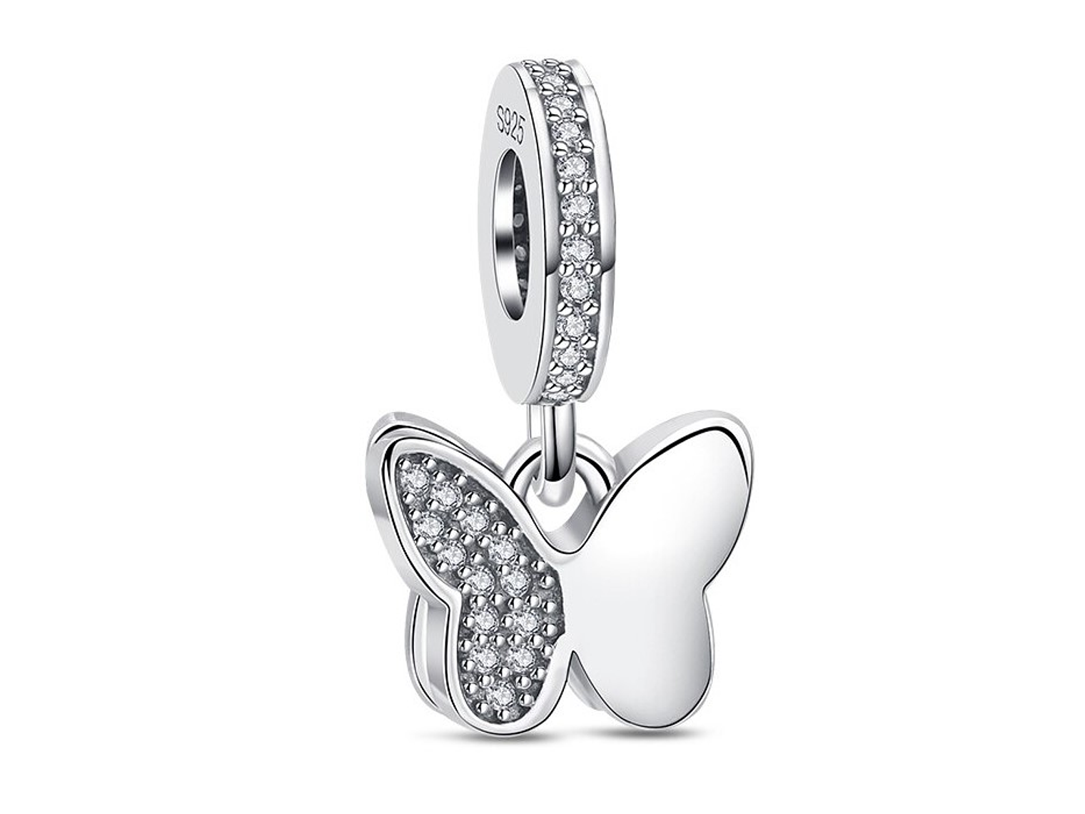 Charm Dije Plata 925 Colgante Mariposa Silver  1