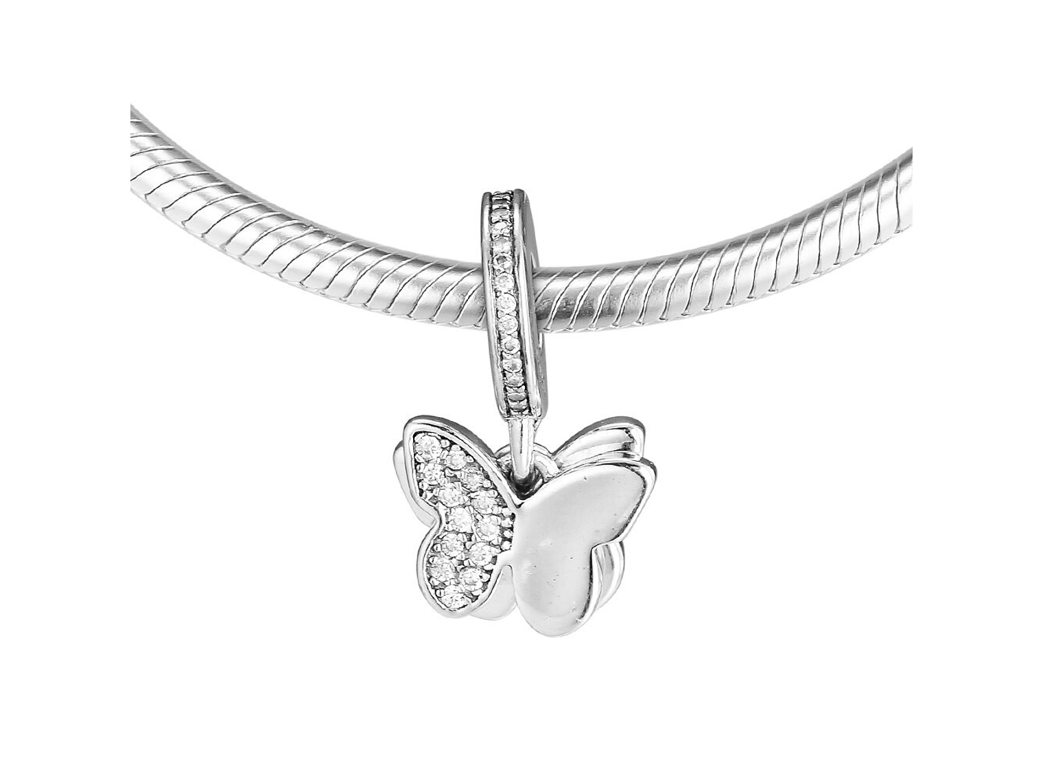 Charm Dije Plata 925 Colgante Mariposa Silver  2