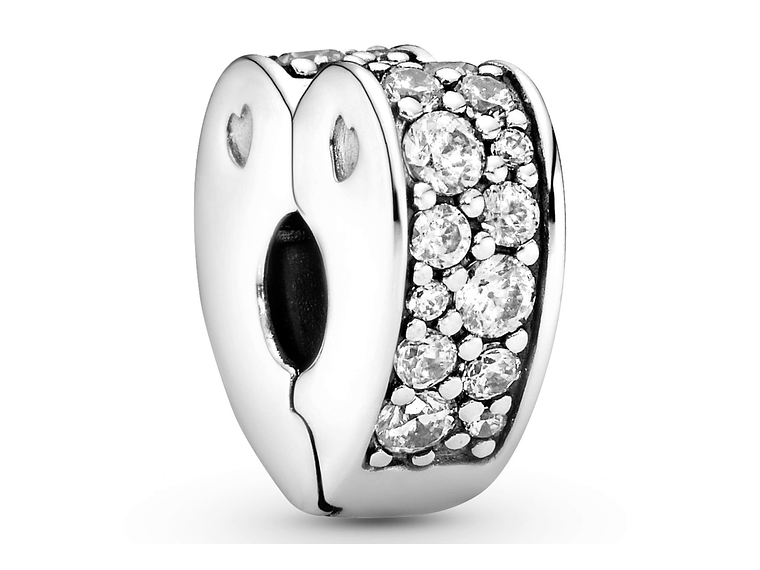 Charm Dije Plata 925 Separador Clip Corazon 1