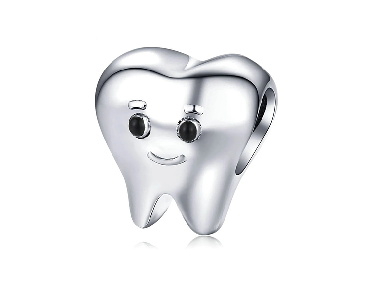 Charm Dije Plata 925 Muela Diente  1