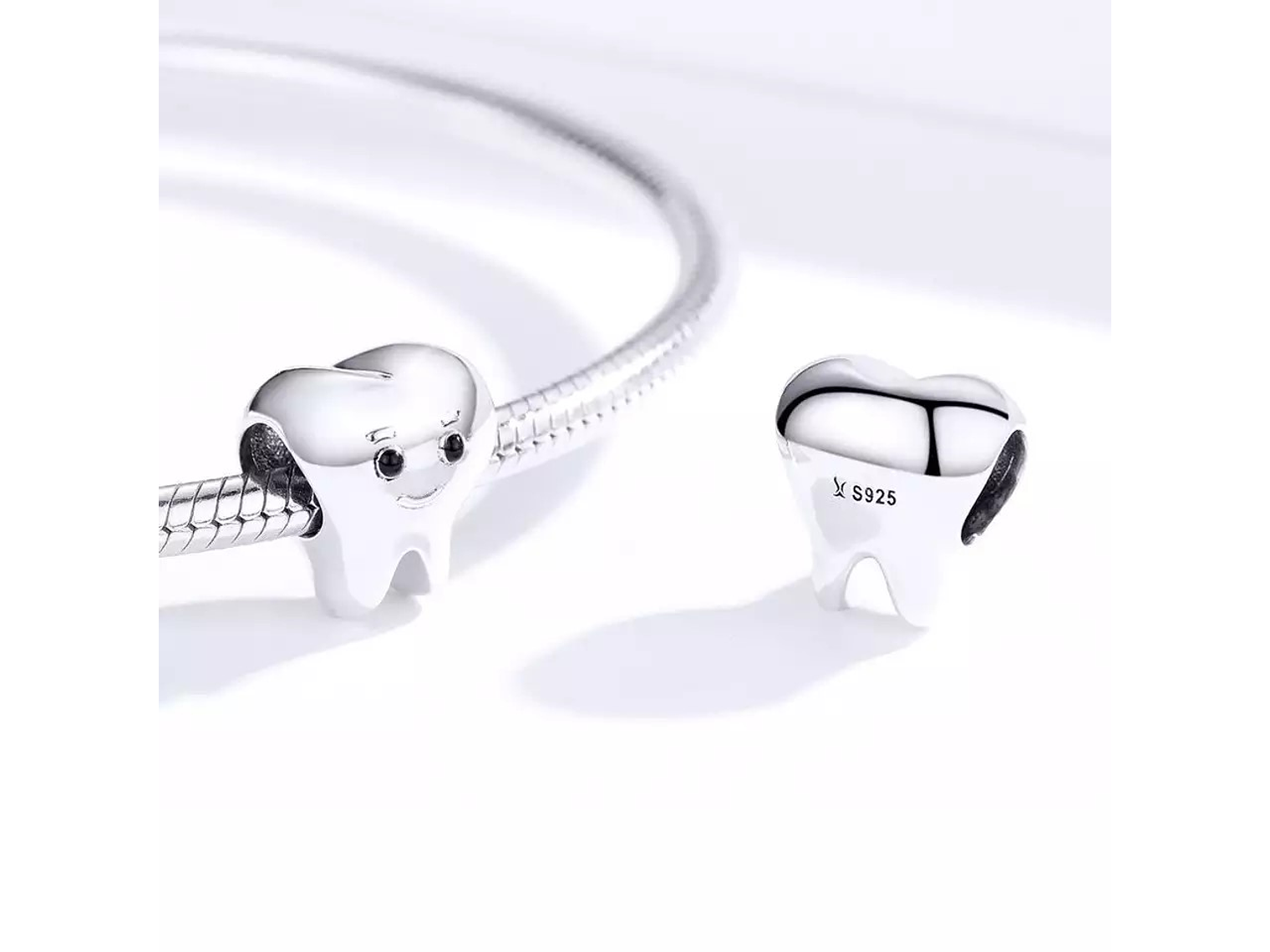 Charm Dije Plata 925 Muela Diente  2