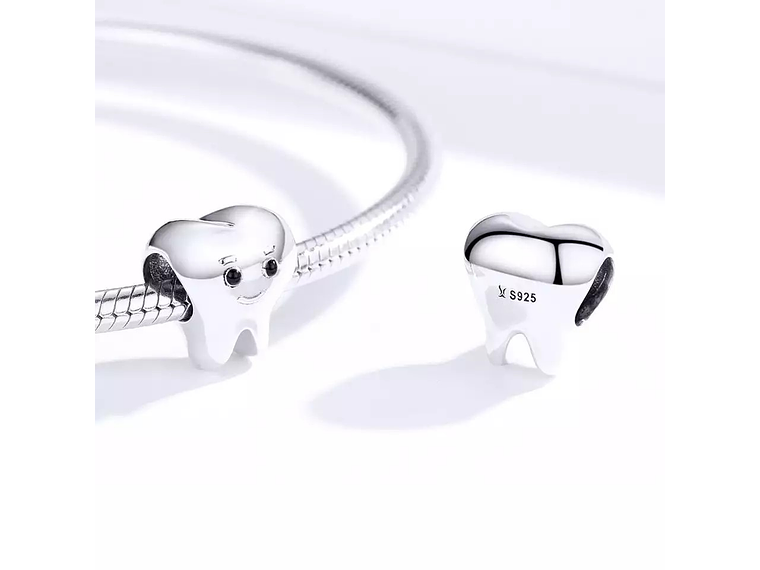 Charm Dije Plata 925 Muela Diente  2