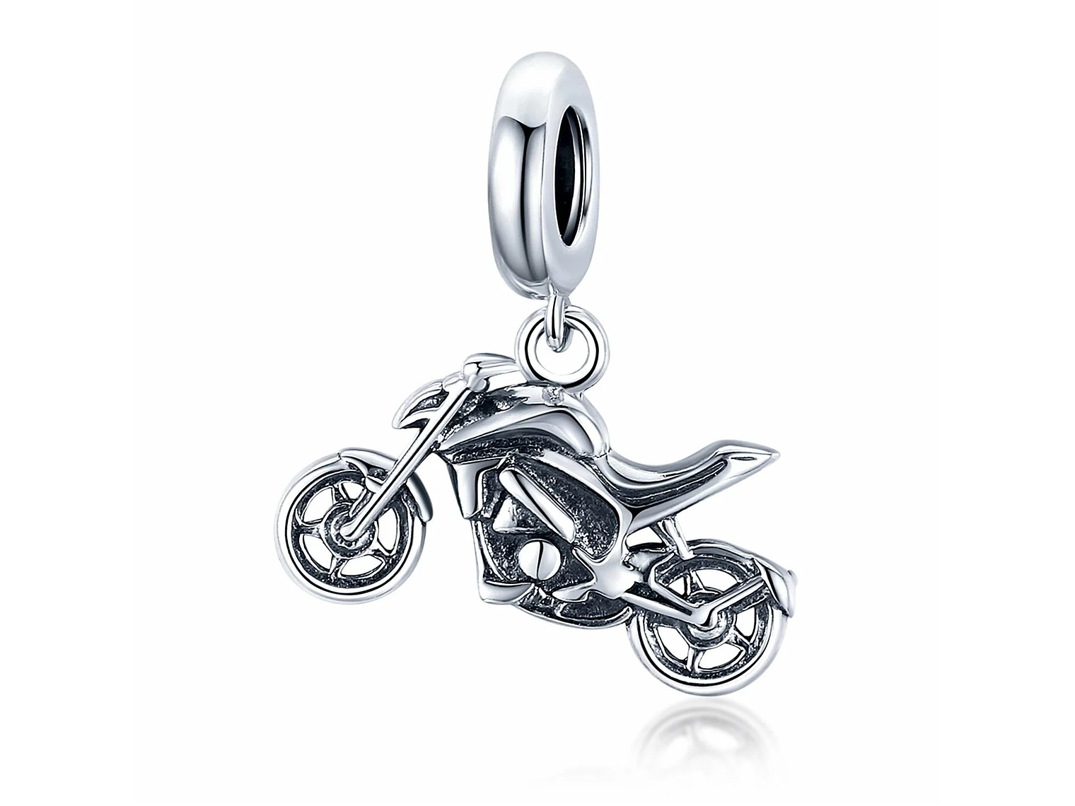Charm Dije Plata 925 Colgante Moto Naked 1
