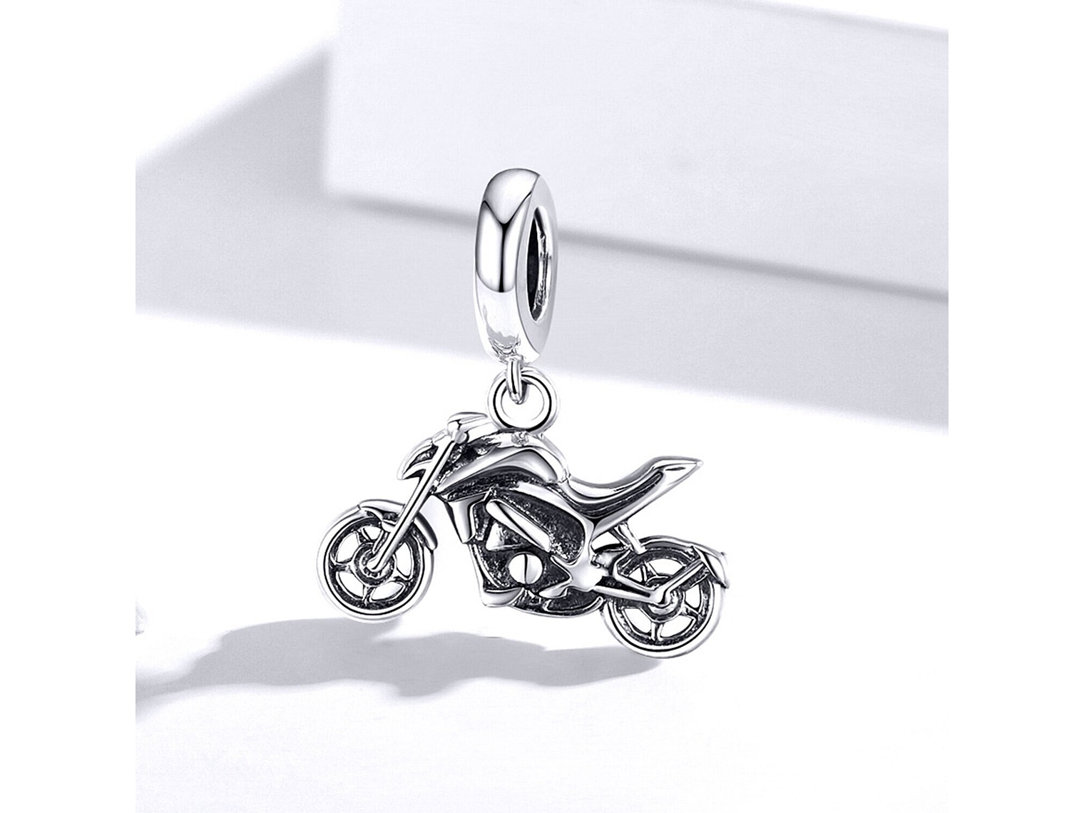 Charm Dije Plata 925 Colgante Moto Naked 3