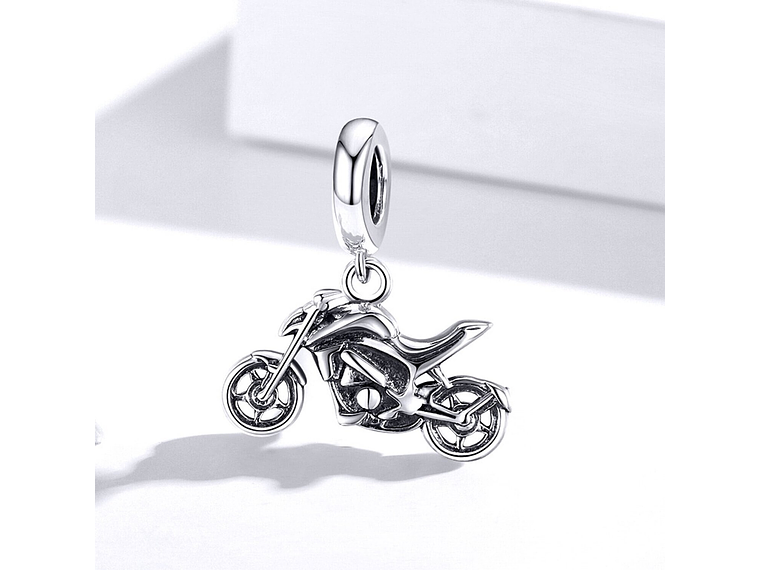 Charm Dije Plata 925 Colgante Moto Naked 3