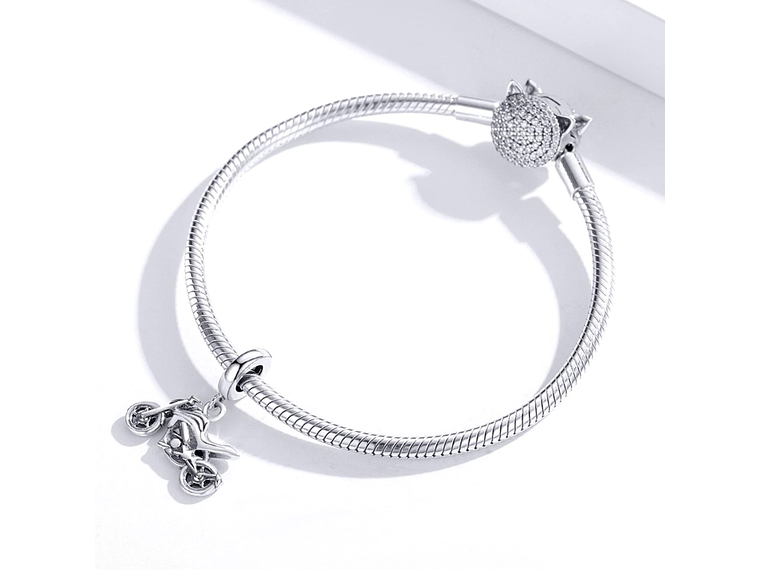 Charm Dije Plata 925 Colgante Moto Naked 4