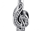 Charm Dije Plata 925 Nota Musical Clef - Miniatura 1