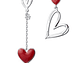 Aros Corazones Asimetricos Rojo - Miniatura 1