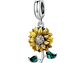 Charm Dije Plata 925 Flor Girasol Sunflower - Miniatura 1