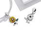 Charm Dije Plata 925 Flor Girasol Sunflower - Miniatura 2