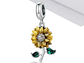 Charm Dije Plata 925 Flor Girasol Sunflower - Miniatura 5