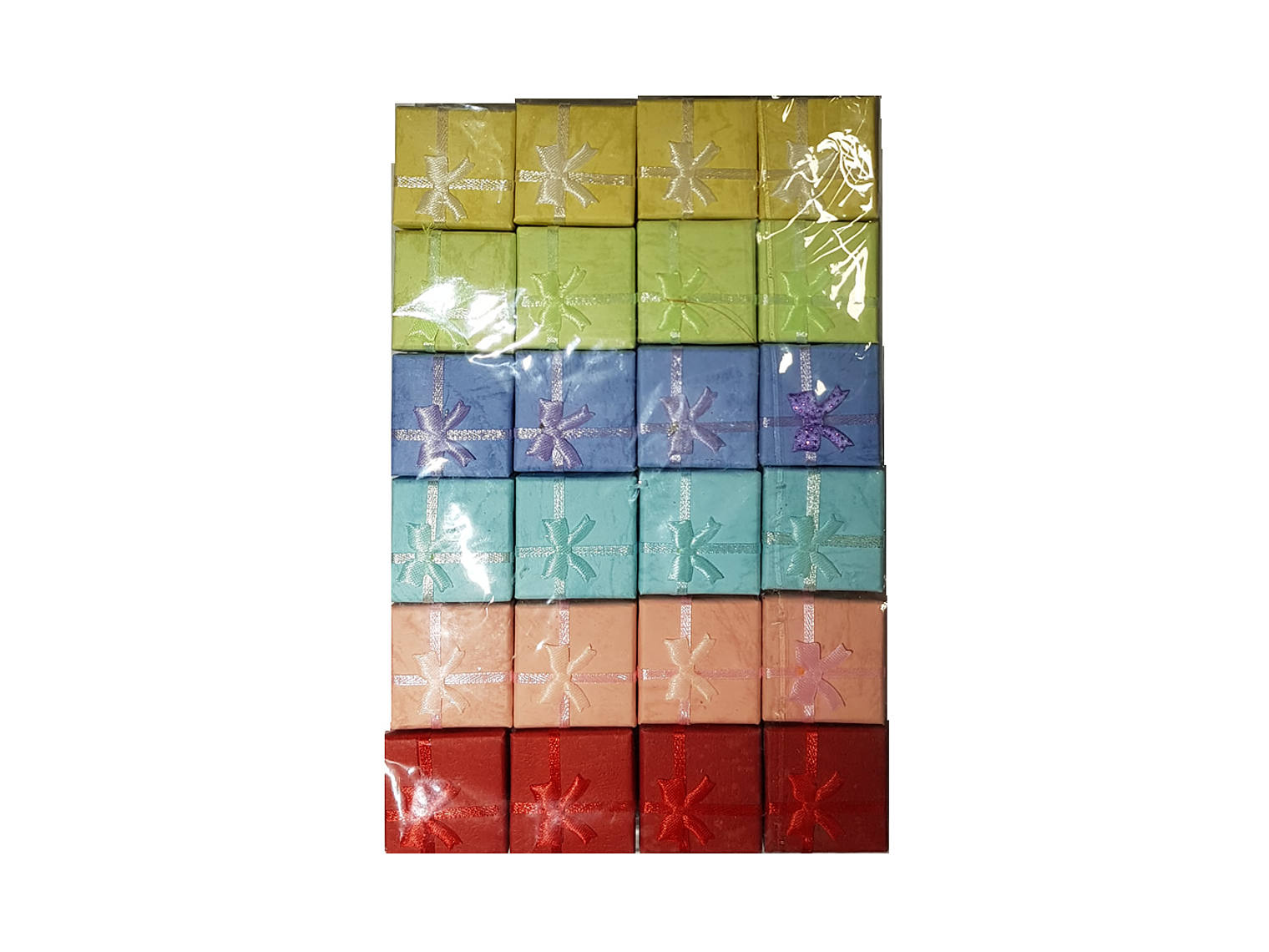 Pack 24 Cajas Carton Joyas Anillos Aros 4x4cm Regalo 2
