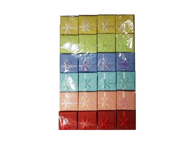 Pack 24 Cajas Carton Joyas Anillos Aros 4x4cm Regalo 2