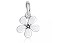 Charm Dije Plata 925 Flor Blanca - Miniatura 1