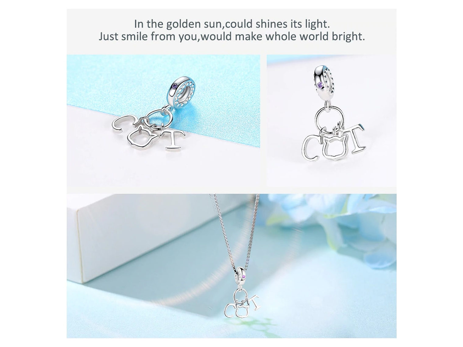 Charm Dije Plata 925 Cat Gato  5