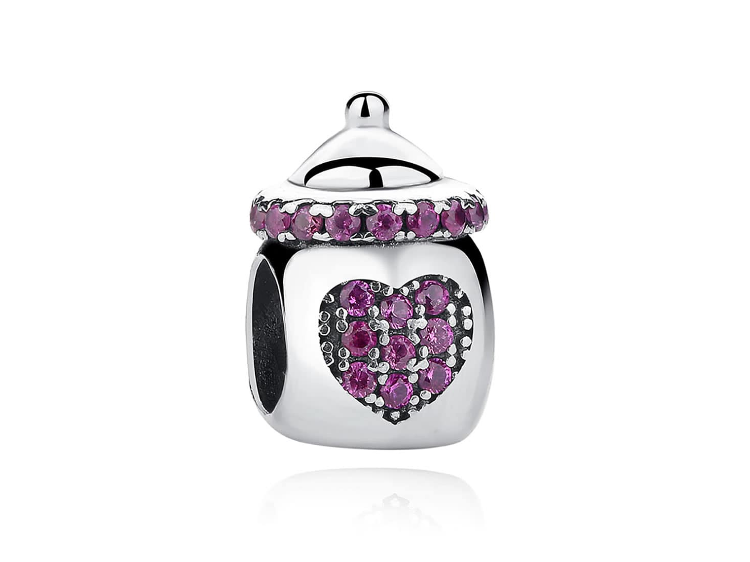 Charm Dije Plata 925 Mamadera Rosa 1