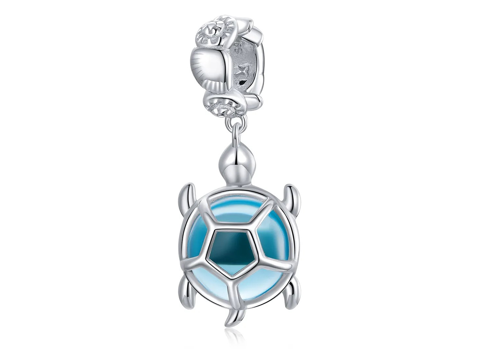 Charm Dije Plata 925 Tortuga Celeste 1