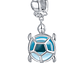 Charm Dije Plata 925 Tortuga Celeste - Miniatura 1