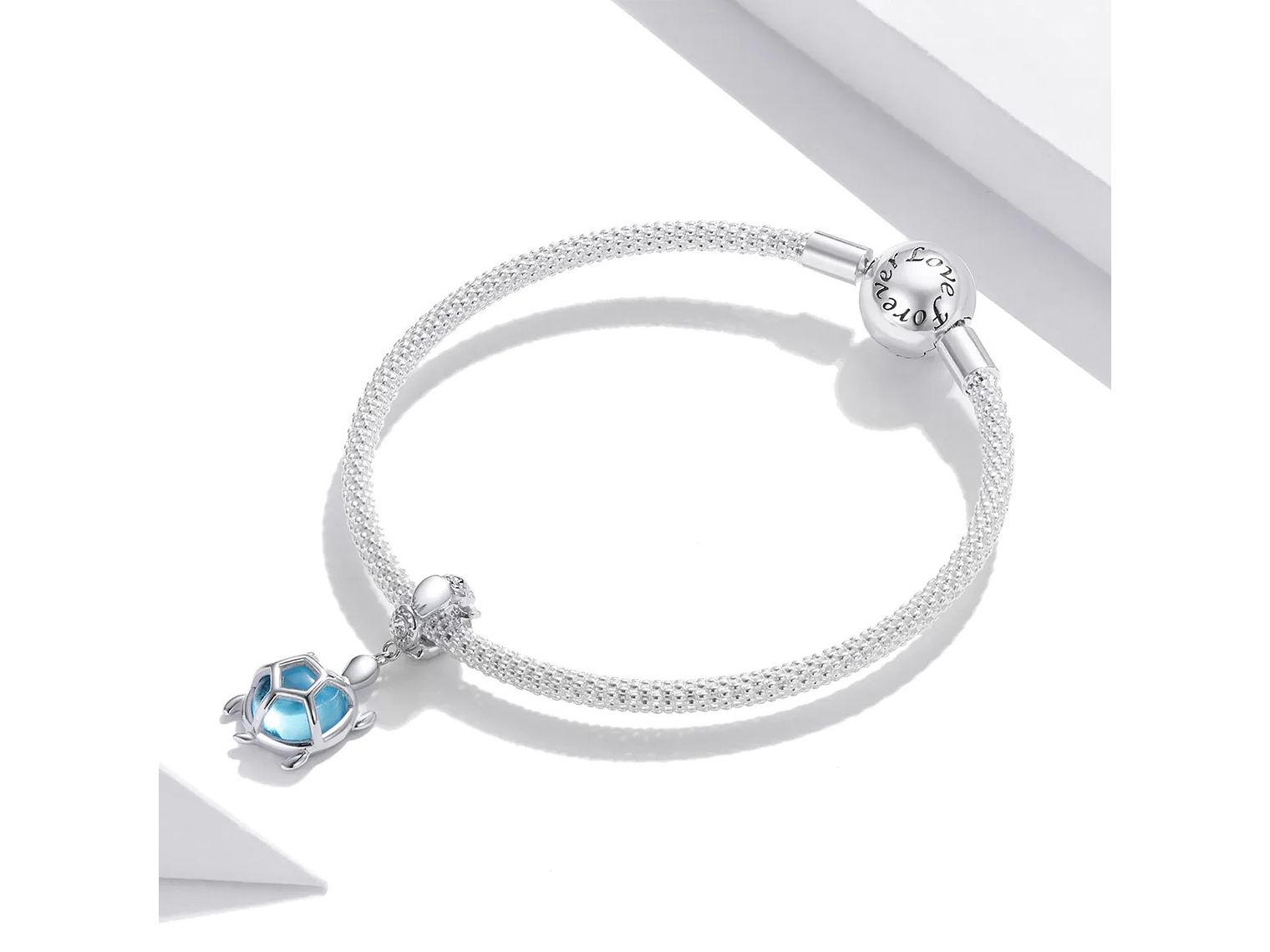 Charm Dije Plata 925 Tortuga Celeste 2