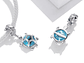 Charm Dije Plata 925 Tortuga Celeste - Miniatura 3