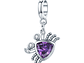 Charm Dije Plata 925 Cangrejo Morado - Miniatura 1