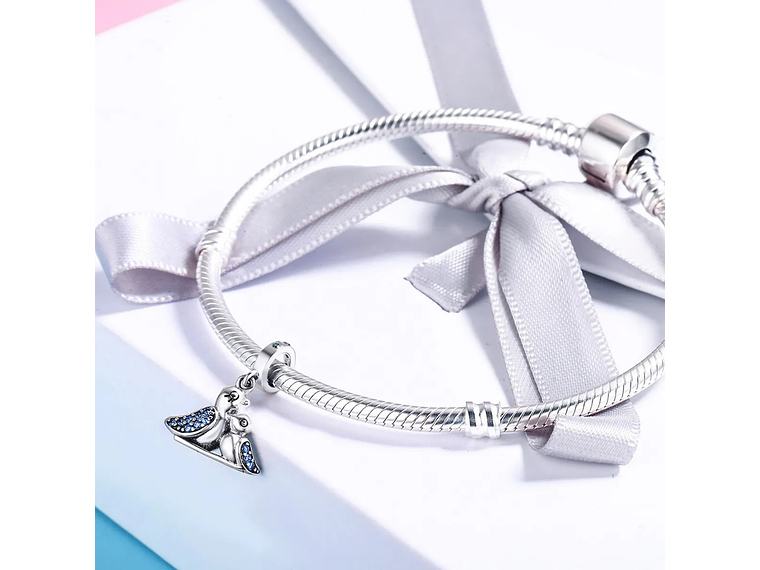 Charm Dije Plata 925 Ave Pajaro Mama Hijo 3