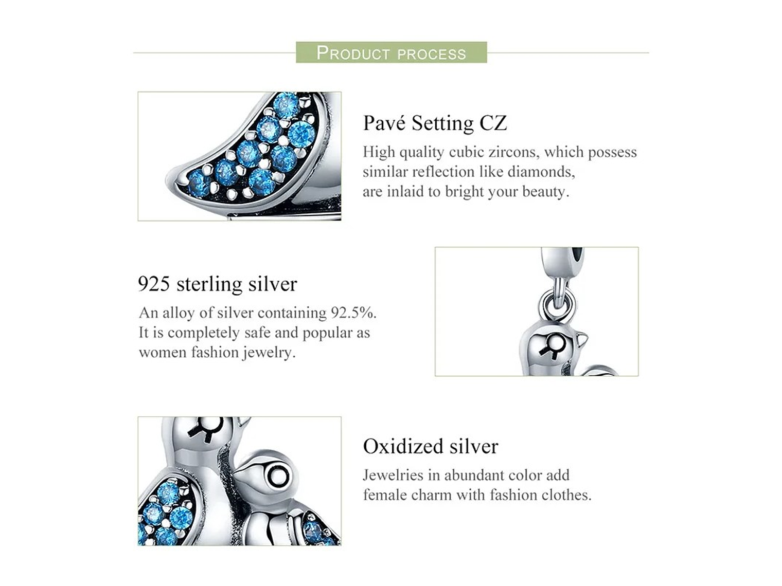 Charm Dije Plata 925 Ave Pajaro Mama Hijo 6