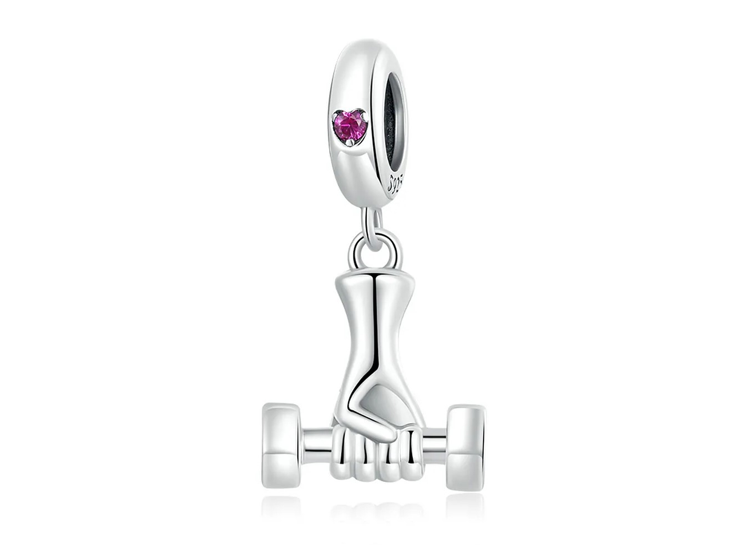 Charm Dije Plata 925 Mancuerna Deportiva Pesa 1