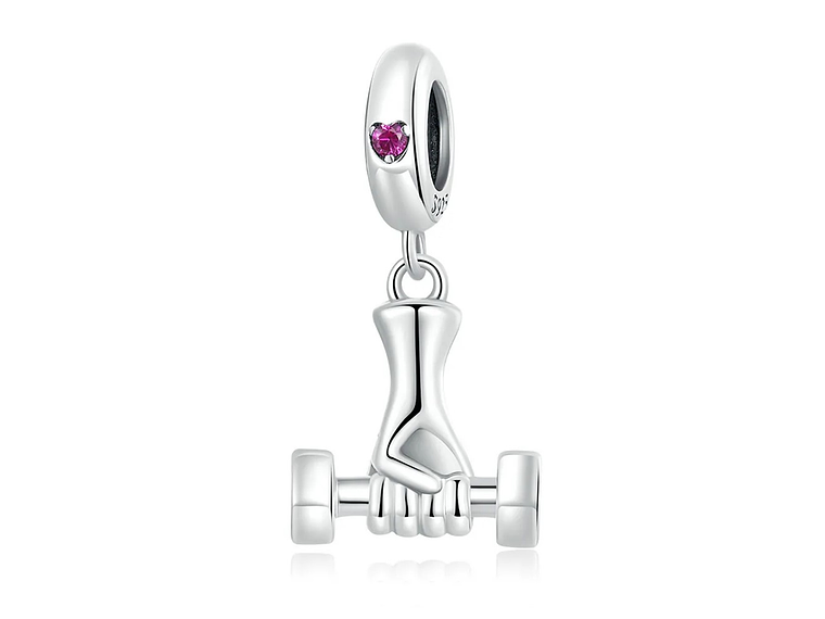 Charm Dije Plata 925 Mancuerna Deportiva Pesa 1