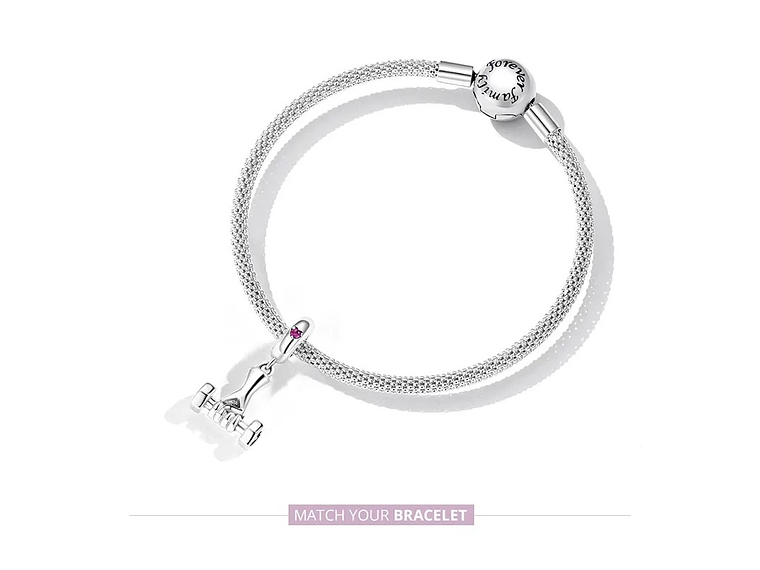 Charm Dije Plata 925 Mancuerna Deportiva Pesa 2