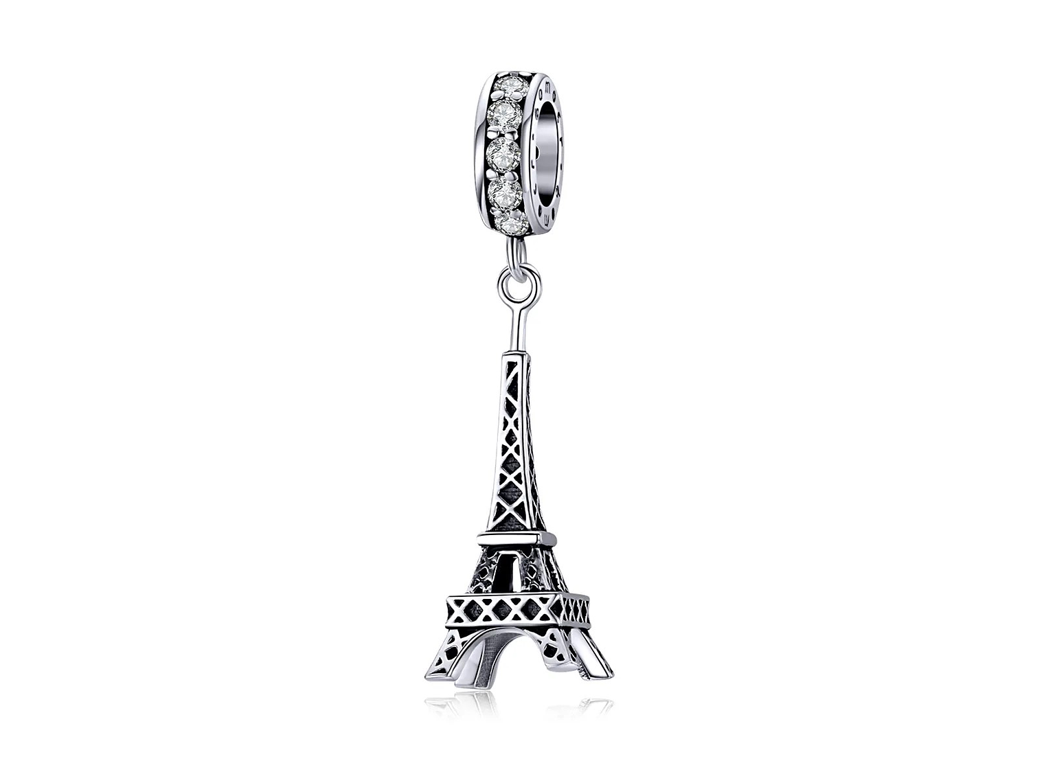 Charm Dije Plata 925 Torre Eiffel Circones  1