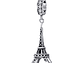 Charm Dije Plata 925 Torre Eiffel Circones  - Miniatura 1