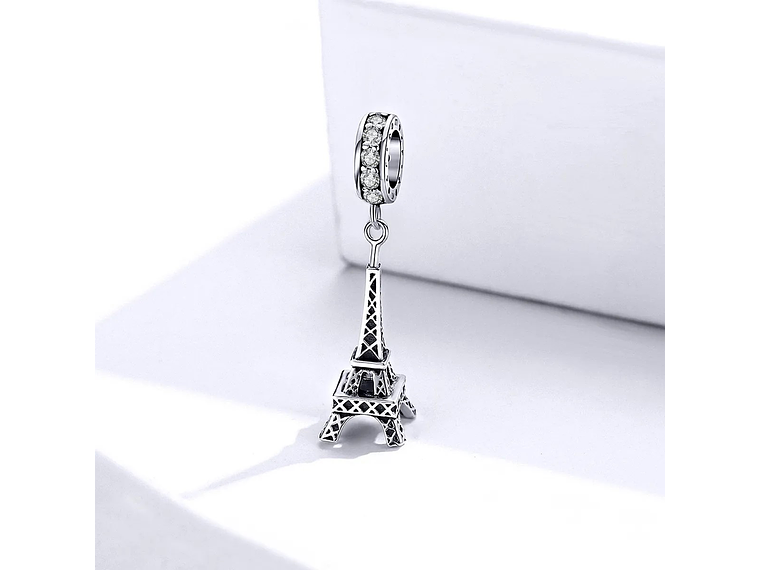 Charm Dije Plata 925 Torre Eiffel Circones  4