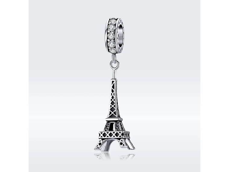 Charm Dije Plata 925 Torre Eiffel Circones  5