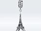 Charm Dije Plata 925 Torre Eiffel Circones  - Miniatura 5