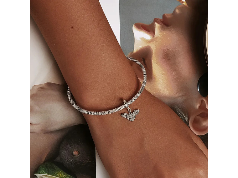 Charm Dije Plata 925 Corazon Alas My Angel 2